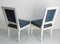 French Dining Chairs in Painted Wood & Blue Skai, 1960s, Set of 6, Image 8