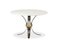 Dining Table in White Marble, Chrome and Gold Metal, 1970s 1