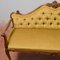 Sofa aus gelbem Samt & geschnitztem Holz, 1970er 6