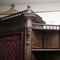 Corner Sideboard Bookcase with 3 Doors in Wood with Metal Grille, 1890s 10