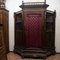 Corner Sideboard Bookcase with 3 Doors in Wood with Metal Grille, 1890s 14