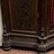 Corner Sideboard Bookcase with 3 Doors in Wood with Metal Grille, 1890s 13