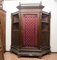 Corner Sideboard Bookcase with 3 Doors in Wood with Metal Grille, 1890s 1