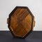 Art Deco Octagonal Shape Wooden Tray, 1940s, Image 2