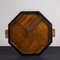 Art Deco Octagonal Shape Wooden Tray, 1940s, Image 1