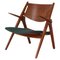 Fauteuil Ch28 en Chêne Patiné attribué à Hans J. Wegner pour Carl Hansen & Søn, 1950s 1