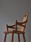 Swedish Handmade Folk Art Chair in Oakwood, 1900s, Image 8