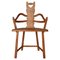 Swedish Handmade Folk Art Chair in Oakwood, 1900s 1
