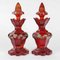 Napoleon III Bohemian Crystal Perfume Bottles, 19th Century, Set of 2 2