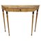 Table Console Murale Mid-Century en Bois et Laiton avec Plateau en Marbre, Italie, 1950s 1