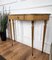 Mid-Century Italian Wood Brass Wall Console Table with Marble Top, 1950s, Image 6