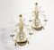 Silver, Wrought Iron and Glass Wall Lights attributed to Banci, Italy, 1940s, Set of 2, Image 2