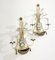 Silver, Wrought Iron and Glass Wall Lights attributed to Banci, Italy, 1940s, Set of 2 3