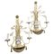 Silver, Wrought Iron and Glass Wall Lights attributed to Banci, Italy, 1940s, Set of 2, Image 1