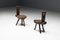 Brutalistischer Wabi Sabi Tripod Alpine Chair, Frankreich, 19. Jh. 3