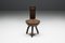 Brutalist Wabi Sabi Tripod Alpine Chair, France, 19th Century 5