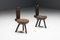 Brutalistischer Wabi Sabi Tripod Alpine Chair, Frankreich, 19. Jh. 4