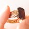 Vintage Karneol Ring aus 14 Karat Gelbgold mit Gravur mit römischem Soldatenprofil, 1950er 13