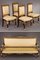 Empire Style Salon Set in Mahogany and Gilded Bronzes, 1860, Set of 9 3