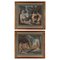 Polychrome Engravings in the style of Francesco Albani, 1780, Set of 2 1