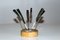 Mid-Century Fruit Knives with Stand by Auböck for Amboss, 1969, Set of 6 3