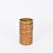 Mid-Century French Riviera Umbrella Stand in Rattan and Brass, Italy, 1970s, Image 2