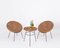 Mid-Century Chairs and Coffee Table in Rattan, Wicker and Iron, Italy, 1960s 3