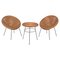 Mid-Century Chairs and Coffee Table in Rattan, Wicker and Iron, Italy, 1960s 1