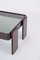 Square Coffee Table with Smoked Glass attributed to Frattini for Cassina, Italy, 1970s 9