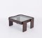 Square Coffee Table with Smoked Glass attributed to Frattini for Cassina, Italy, 1970s 11