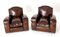 Vintage Art Deco Club Chairs in Leather, 1930s, Set of 2, Image 1