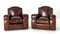 Vintage Art Deco Club Chairs in Leather, 1930s, Set of 2 7