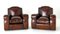 Vintage Art Deco Club Chairs in Leather, 1930s, Set of 2, Image 7