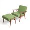 GE270 Chair with Stool by Hans Wegner for Getama, 1960s, Set of 2 21