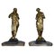 Large Antique Bronze Sculptures, 1800s, Set of 2 1