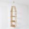 Hanging Wood and Linen Bookcase, 1970s, Image 1