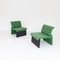 Fabric and Plastic Armchairs, 1980s, Set of 2 1
