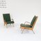 Ash and Green Fabric Armchairs, 1950s, Set of 2, Image 7