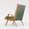Ash and Green Fabric Armchairs, 1950s, Set of 2 5
