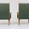 Armlehnstühle aus Eschenholz & Grünem Stoff, 1950er, 2er Set 12