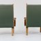 Ash and Green Fabric Armchairs, 1950s, Set of 2 12