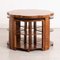 British Art Deco Butterfly Nesting Tables in Walnut, 1930, Set of 5 2