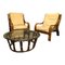 Rattan Lounge Chairs with Table, Set of 3 1