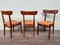Vintage Beech Chairs with Caned Seat, 1950s, Set of 3 3