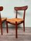 Vintage Beech Chairs with Caned Seat, 1950s, Set of 3 4