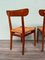 Vintage Beech Chairs with Caned Seat, 1950s, Set of 3 5