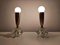 Mid-Century Brass Table Lamps with Glass Base, Austria, 1960s, Set of 2 5