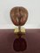 Escultura doble de coco sobre soporte de latón, Francia, años 70, Imagen 2