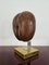 Escultura doble de coco sobre soporte de latón, Francia, años 70, Imagen 9