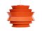 Trava Pendant Light in Orange Lacquer by Carl Thore for Granhaga Metallindustri, Sweden, 1970s 1